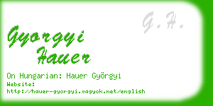 gyorgyi hauer business card